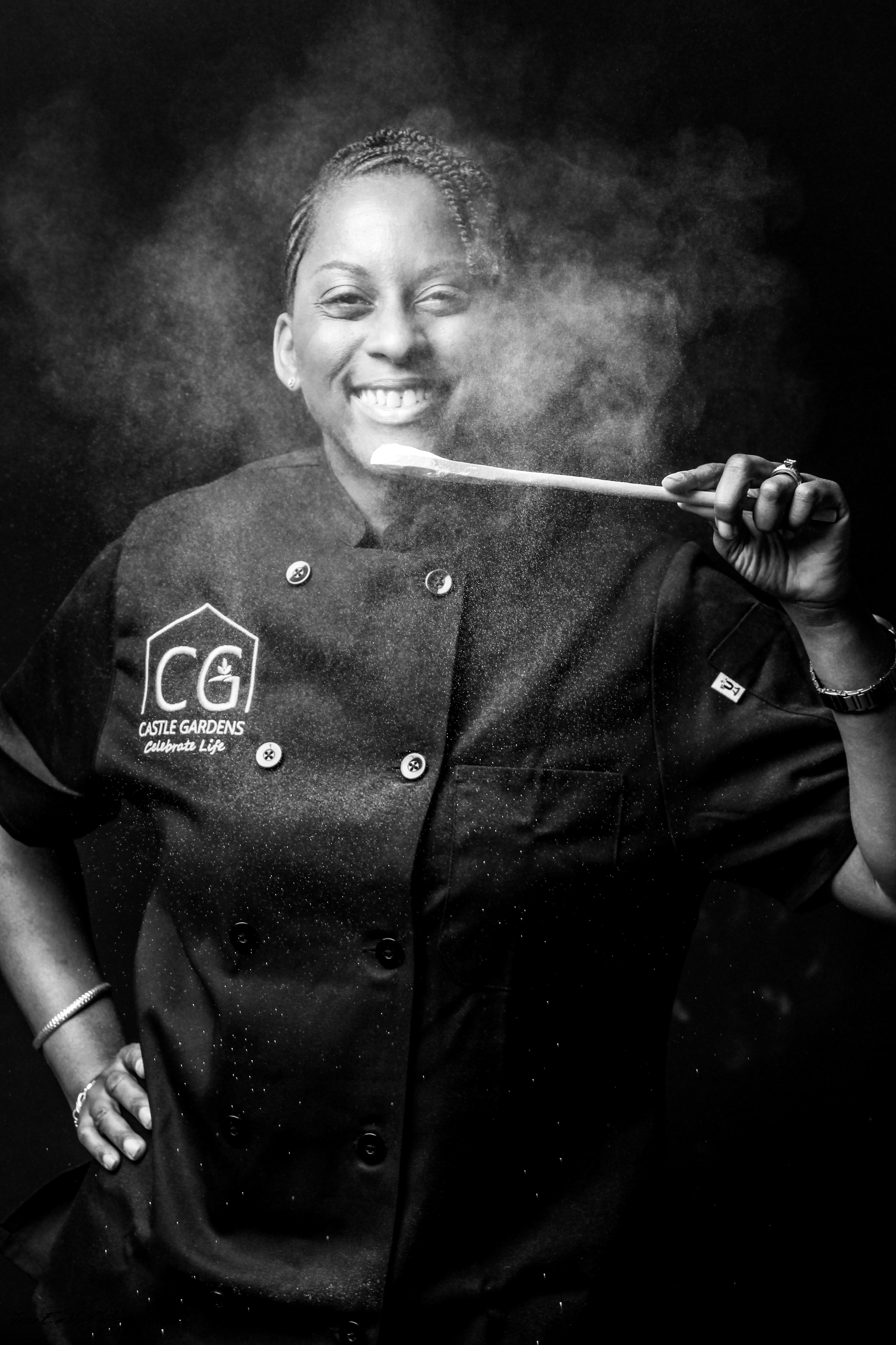 Chef Dex reviewing event details and catering setup